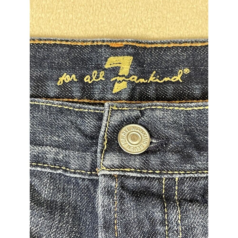 7 For All Mankind Jeans Mens 34 Blue Straight Denim Casual Workwear Button Fly